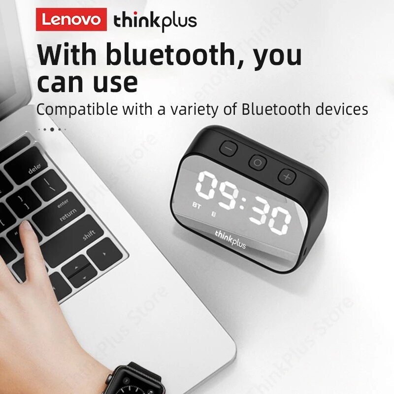 Thinkplus Ts13 Hangszóró Ébresztőóra Tükör Vezeték Nélküli Bluetooth Led Digitális Sztereó Asztali Számítógép