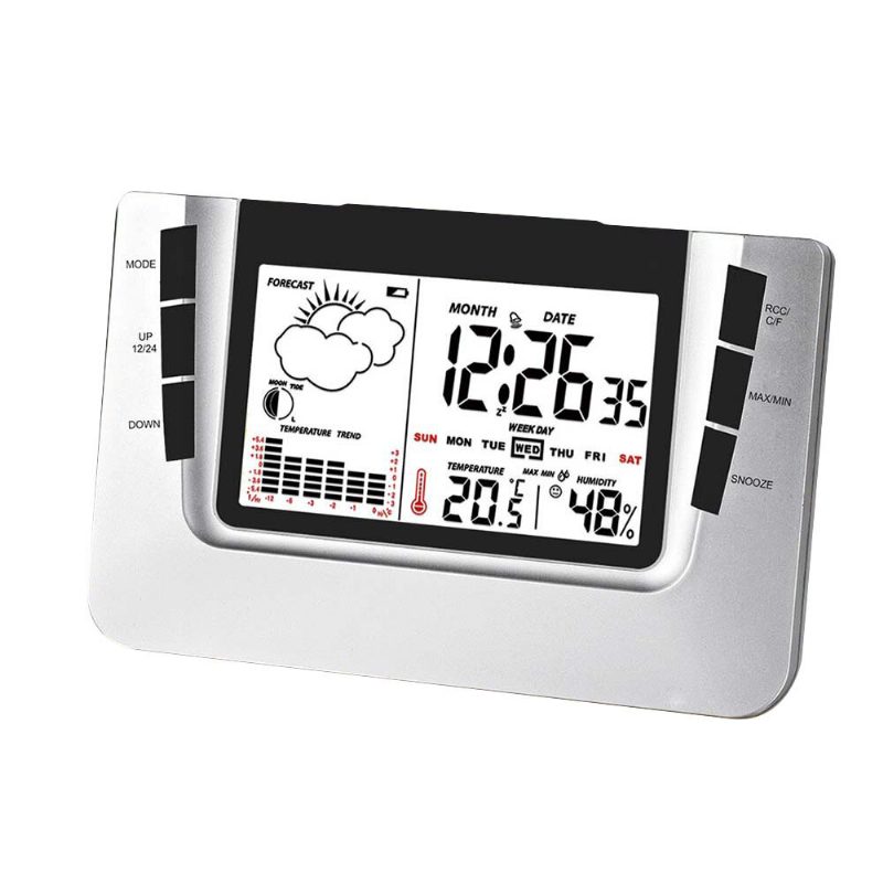 Többfunkciós Elektronikus Digitális Mérő Hőmérséklet Páratartalom Lcd Időzítő Világító Időjárási Óra