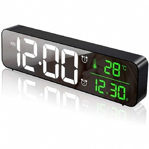 Usb Led 3d Zene Kettős Ébresztőóra Hőmérő Hőmérséklet Dátum Hd Led Kijelző Elektronikus Asztali Digitális Órák
