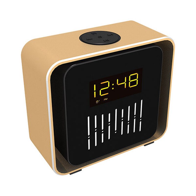 Usb Töltő Led Bt/tf/fm Bluetooth Hangszóró 360 Forgó Rádiós Ébresztőóra