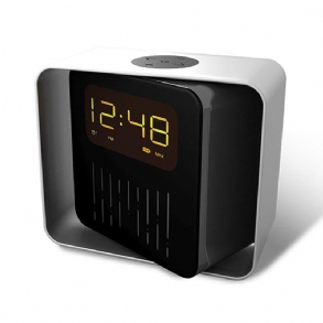 Usb Töltő Led Bt/tf/fm Bluetooth Hangszóró 360 Forgó Rádiós Ébresztőóra