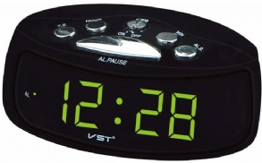 Vst St-9 Eu Plug Ac Power Asztali Led Digitális Ébresztőóra Kék Piros Zöld Háttérvilágítással