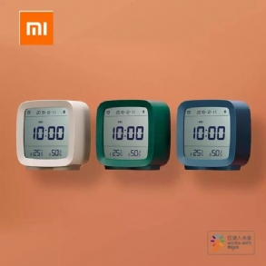 Xiaomi Cleargrass Bluetooth Ébresztőóra Intelligens Vezérlés Hőmérséklet Páratartalom Kijelző Lcd Képernyő Állítható Éjszakai Fény Óra Működés A Mijia App-vel