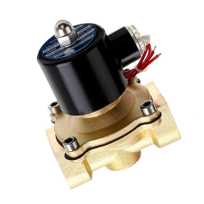 1/2 3/4 1 Hüvelykes 110 V Elektromos Mágnesszelep Pneumatikus Szelep Vízlevegő Gáz Sárgaréz Levegő Szelepekhez