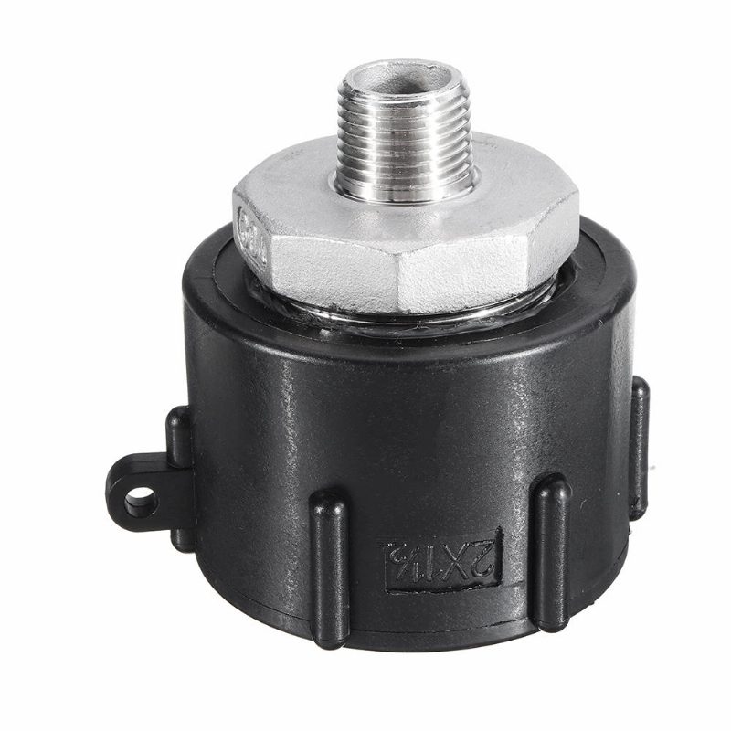 1000l S60x6 Ibc Víztartály Adapter Rozsdamentes Acél Apa Durva Menetű Gyorscsatlakozó Tömlő Csőcsap Csereszelep Szerelvény Alkatrészei