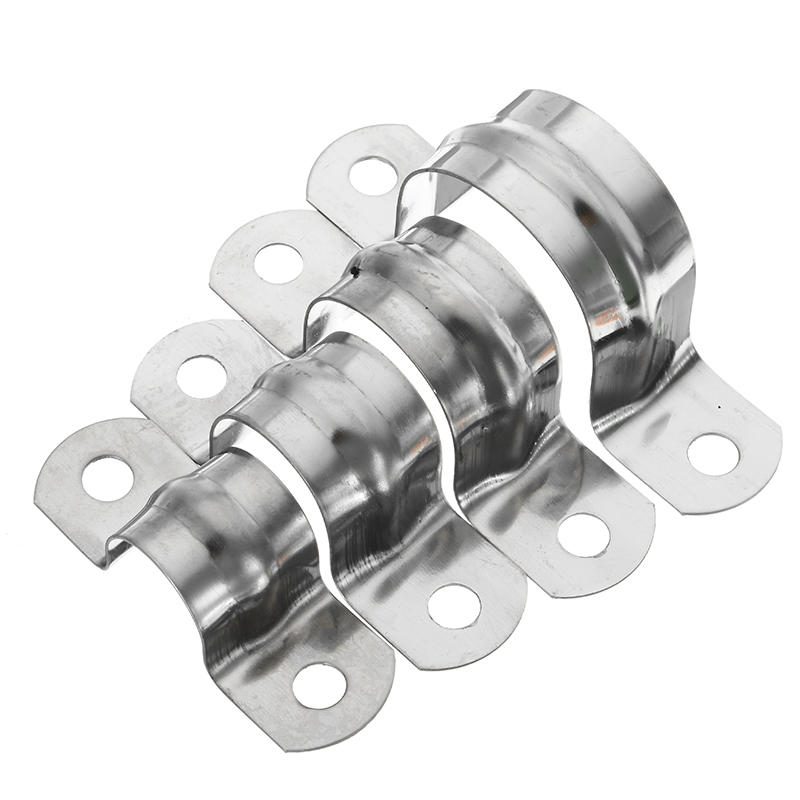 10db 16-32mm 304 Rozsdamentes Acél Csőszíj Bilincs Tartó Rögzítő Csavarokkal