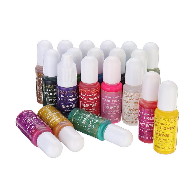 15 G Fényes Színű Epoxi Uv Gyanta Pigment Barkács Ékszer Színező Festék Ragasztó 20 Szín
