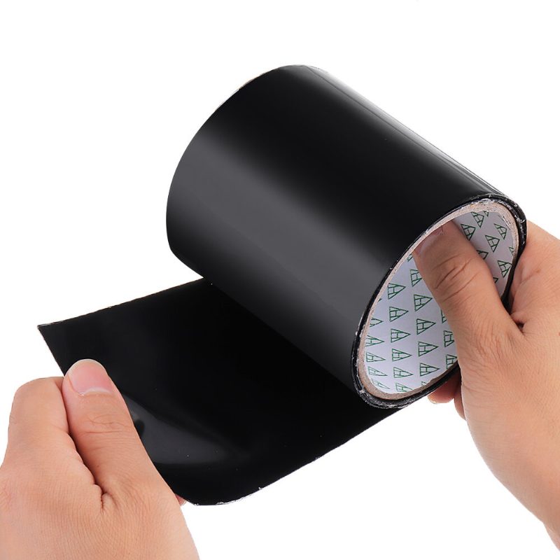 150x30cm Pvc Fekete/fehér Super Fix Erős Vízálló Ragasztószalag Csőjavító Szalag Önrögzíthető Szivárgásgátló Tömítés Szigetelő