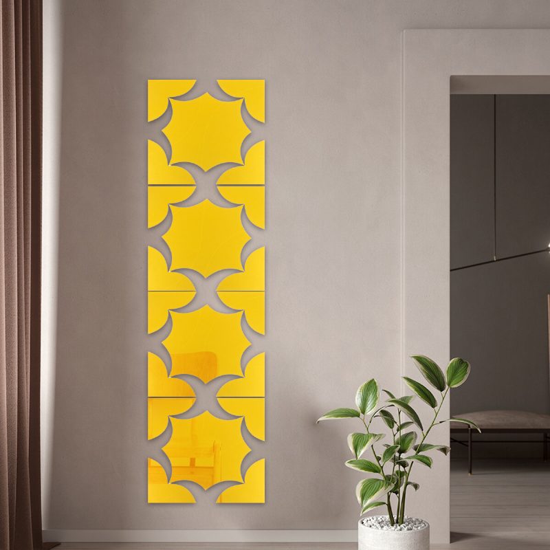 3d Akril Tükör Hatású Csempe Fali Matrica Szobadekorációs Ragasztó Az Art Otthoni Fürdőszobán