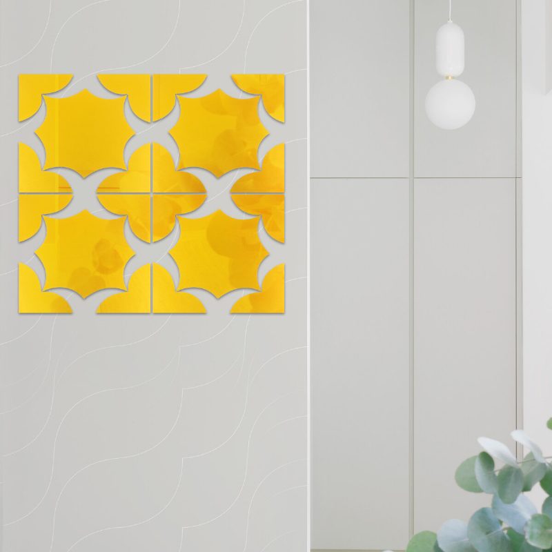 3d Akril Tükör Hatású Csempe Fali Matrica Szobadekorációs Ragasztó Az Art Otthoni Fürdőszobán