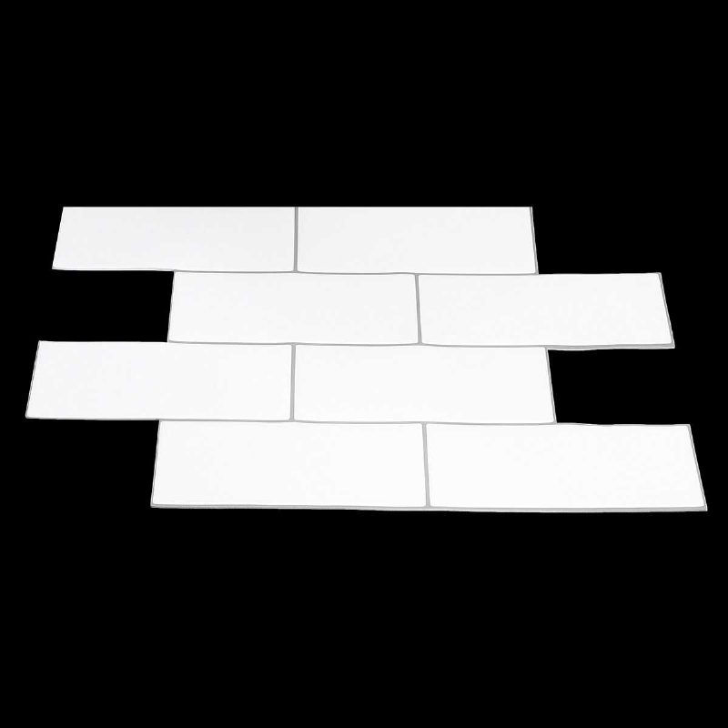 3d Csempe Falmatrica Fehér Öntapadó Matrica Otthoni Konyha Fürdőszoba Fali Dekoráció