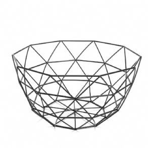Geometrikus Fémhuzal Dekoráció Tároló Kijelző Kosár Zöldséges Gyümölcs Tál Tartó