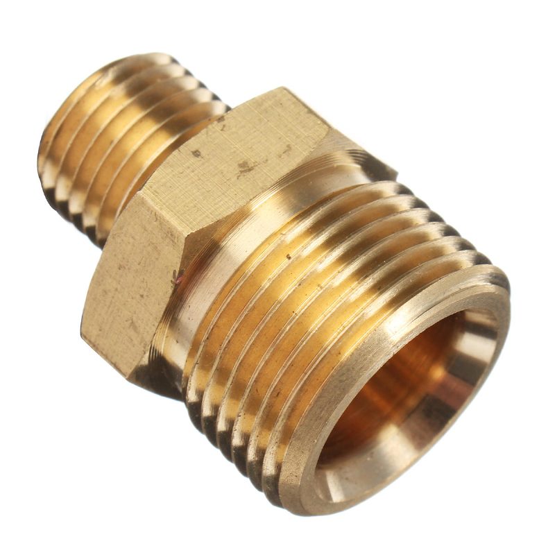 M22 Dugasz 1/4" Dugós Adapter Sárgaréz Nagynyomású Mosó Tömlő Gyorscsatlakozó Csatlakozó Szerelvény Karcherhez