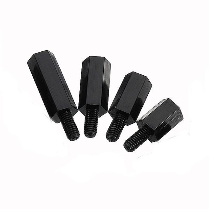 M3nh13 50db M3 Nylon Fekete Hatlapú Csavaros Nyomtatott Áramköri Lap 6/8/10/12mm