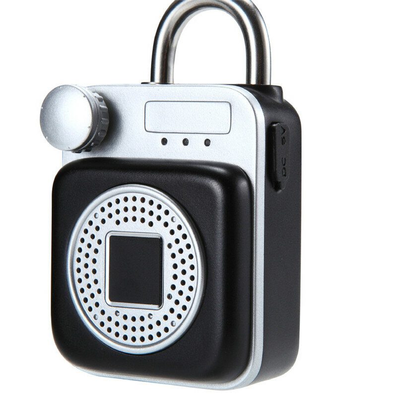 Mini Hátizsák Alakú Bluetooth Hangszóró Smart Lock Usb Töltő App/ujjlenyomat Feloldó Lakat