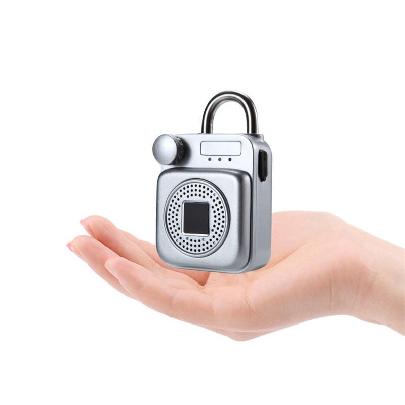 Mini Hátizsák Alakú Bluetooth Hangszóró Smart Lock Usb Töltő App/ujjlenyomat Feloldó Lakat