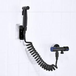Rozsdamentes Acél Kézi Zuhany Bidé Spray Zuhanyfej Wc Adapter Tömlőkészlet Mosógép