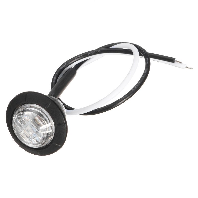 10db Mini 12/24v Zöld Kerek Led Gombos Oldaljelző Lámpák Utánfutó