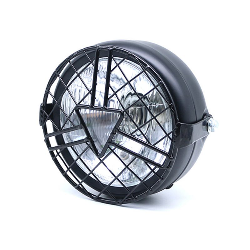 12 V 35 W 6.3 Hüvelykes Univerzális Motorkerékpár Fényszórók Szerelje Fel Általános Fényszóró Rács Sárga/fehér Burkolat Retro Vintage Konzol