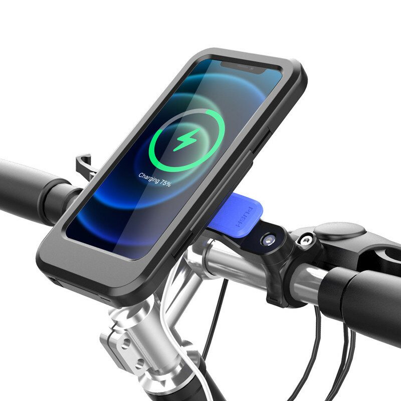 12v 15w Vezeték Nélküli Töltő Érintőképernyős Telefontartó 6.7 Hüvelykes Dobozos Kerékpáros Navigáció Motorkerékpárhoz