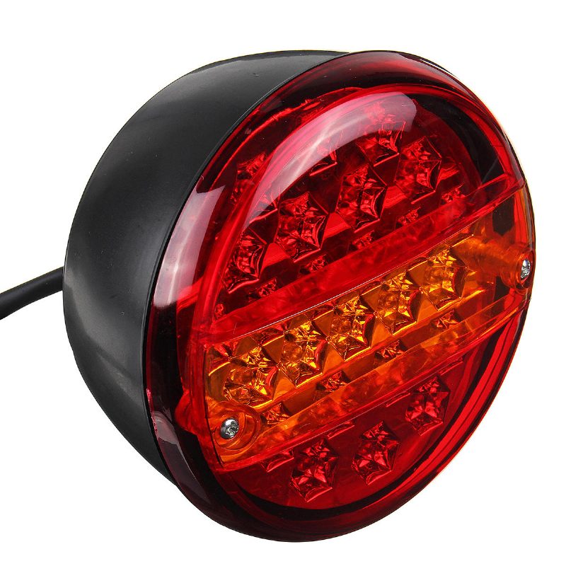 12v/24v 20led Hamburger Hátsó Megálló Visszajelző Lámpák Kerek Utánfutó Kamionhoz Lakókocsi Furgon Atv Busz