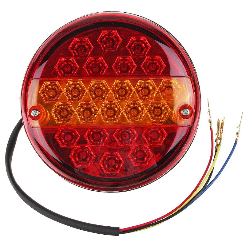 12v/24v 20led Hamburger Hátsó Megálló Visszajelző Lámpák Kerek Utánfutó Kamionhoz Lakókocsi Furgon Atv Busz