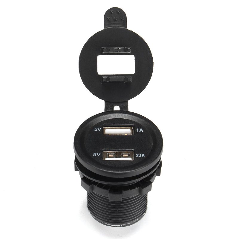 12v-24v 3.1a Kettős Usb Töltő Aljzat Adapter Feszültség Voltmérő Motorkerékpár Autós Csónak Tengeri