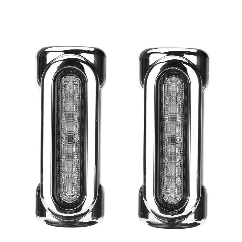 12v 2x Motorkerékpár Led Fehér Vezetői Drl Visszajelző Borostyánsárga Irányjelző Lámpák Ütközésjelző Lámpa