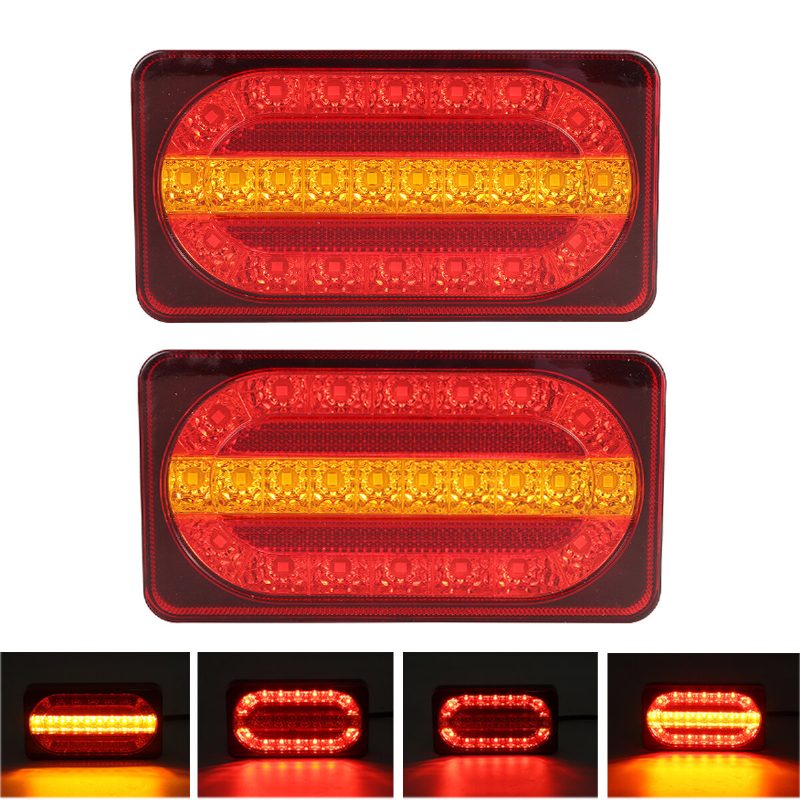 2 Db 12v 24led Hátsó Lámpa Irányjelző Futóféklámpa Furgonhoz Pótkocsi