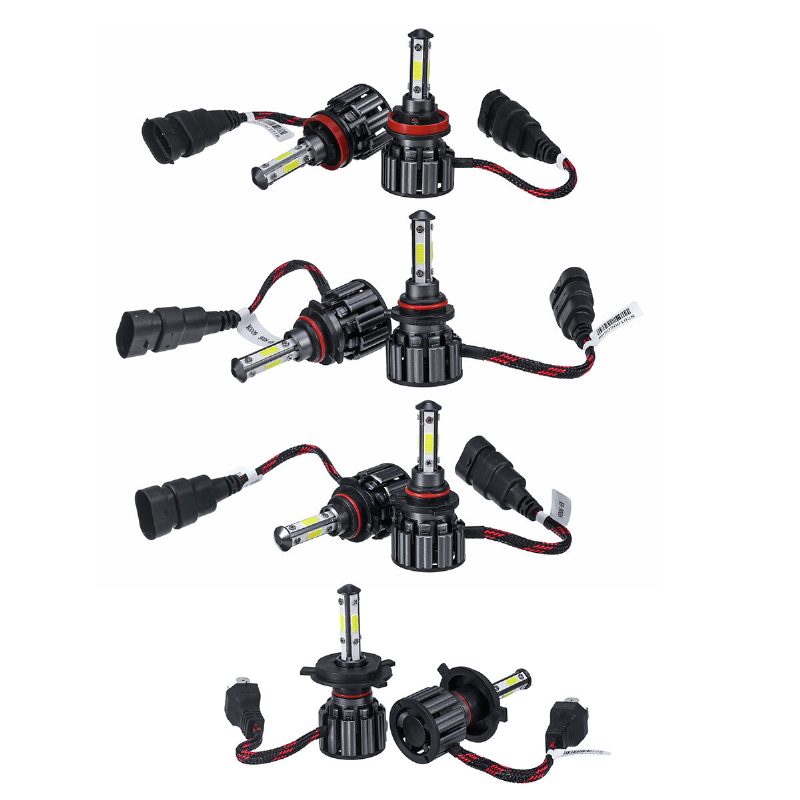 2db 40w 8000lm 6000k H4/h7/9005/9006/h11 Led Fényszóró Izzók Távolsági És Tompított Fényes 4 Oldalas 9-36v Ip68