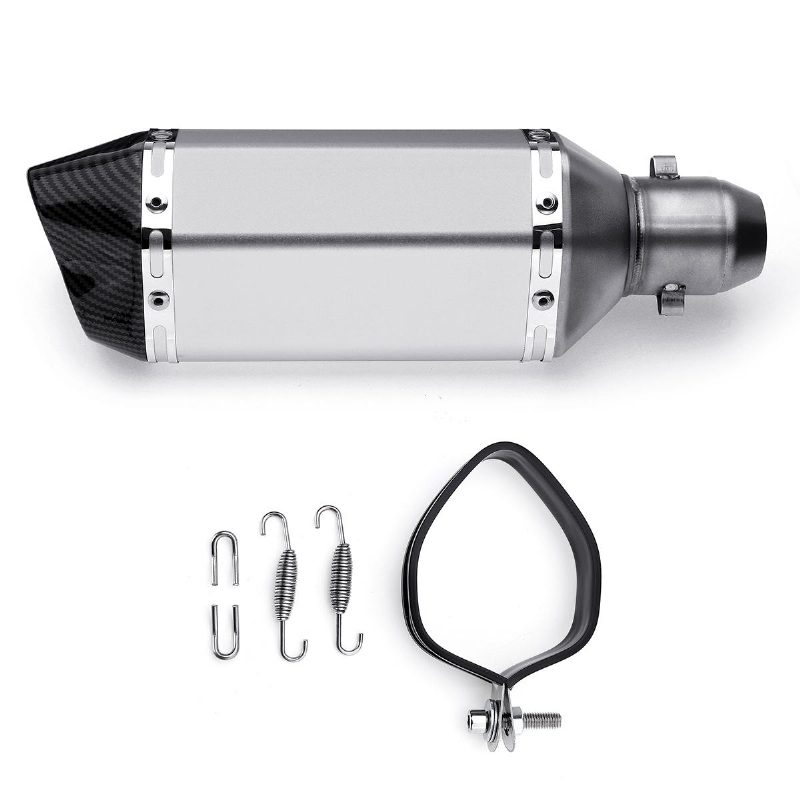 310mm Sliver Univerzális Motorkerékpár Dirt Bike Atv Kipufogó Hangtompító Cső Db Killer 38-51mm
