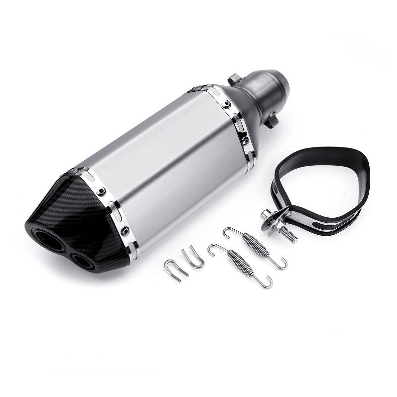 310mm Sliver Univerzális Motorkerékpár Dirt Bike Atv Kipufogó Hangtompító Cső Db Killer 38-51mm