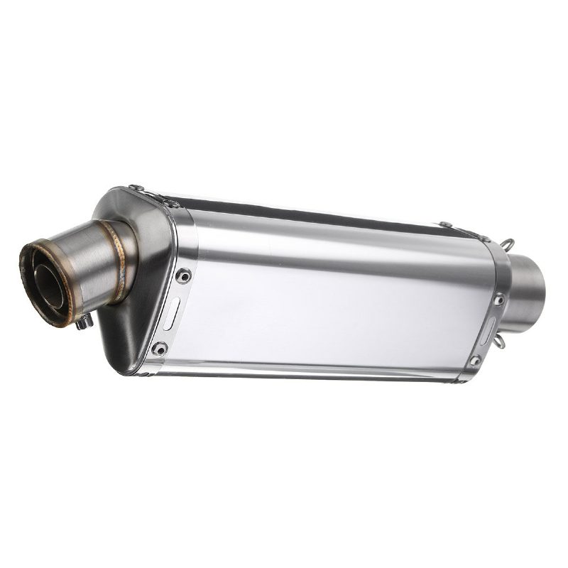 38-51 mm-es Rozsdamentes Acél Univerzális Motorkerékpár Kipufogócső Hangtompítóval