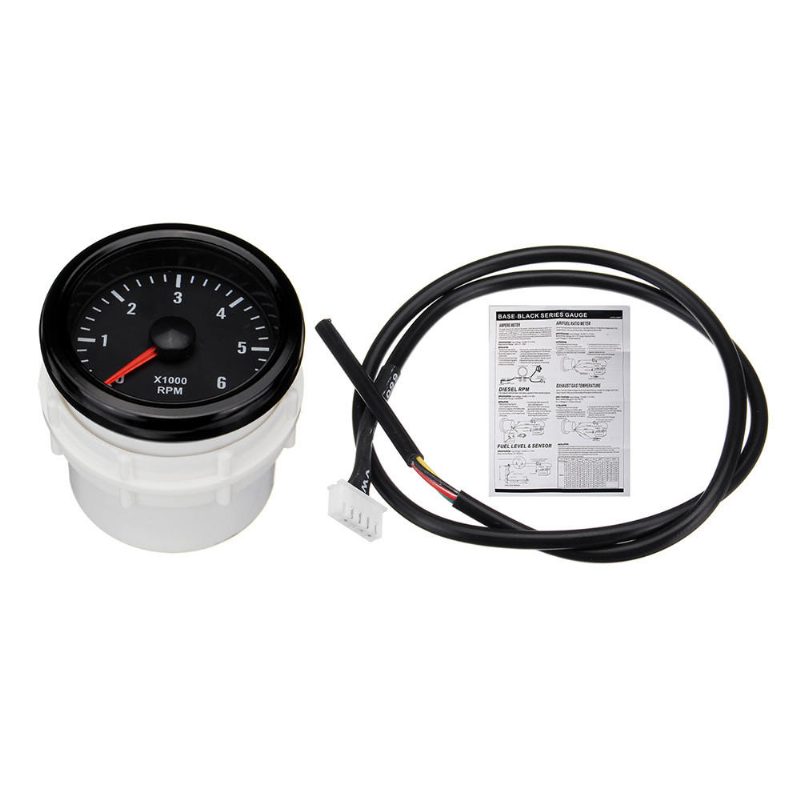 52 mm 0-6000 Rpm (a Műszerfalon) Elektromos Fordulatszámmérő Dízelmotorokhoz