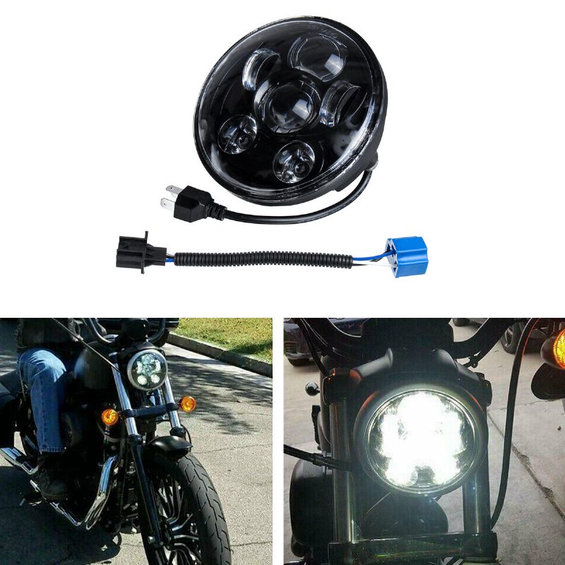 5.75 Hüvelykes H4 H13 Motorkerékpár Led-es Fényszórók Lezárt Projektor Hi-lo Fényszóró Harleyhoz