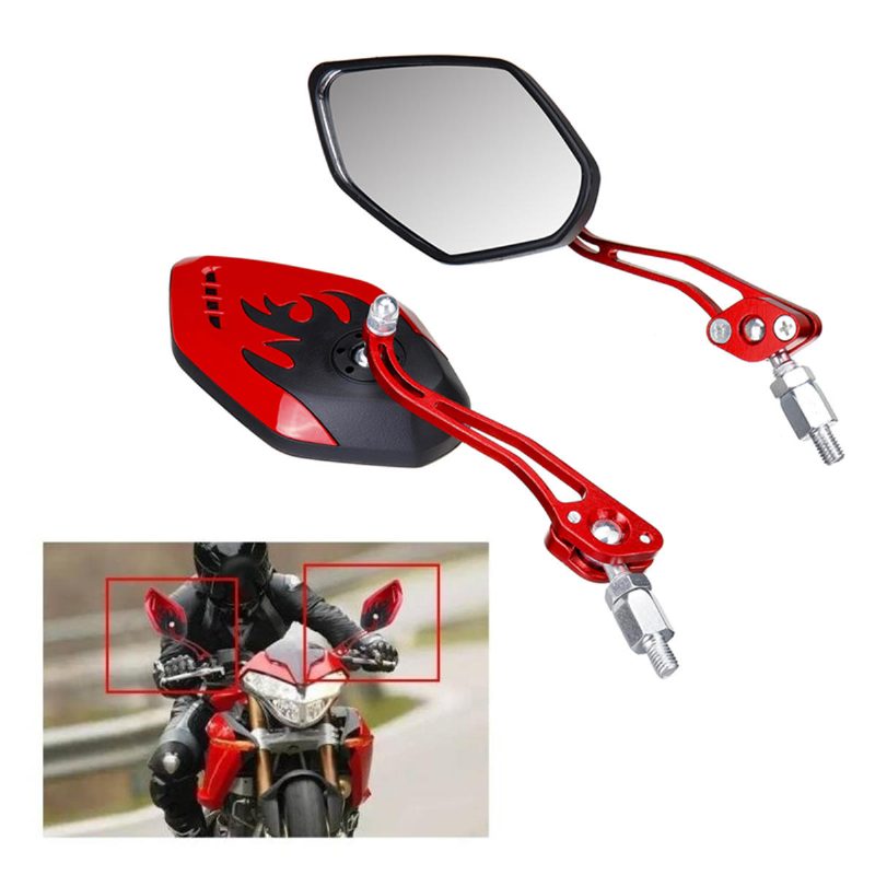 8/10 mm-es Univerzális Motorkerékpár Motoros Robogó Hátsó Oldalsó Tükrök