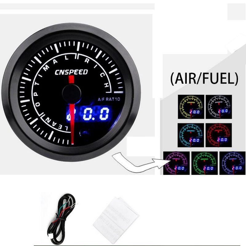 Analóg És Digitális 52 mm-es Autós Led Turbo Boost Egt Kipufogóvíz Hőmérséklet Levegő Üzemanyag Arány Mérő