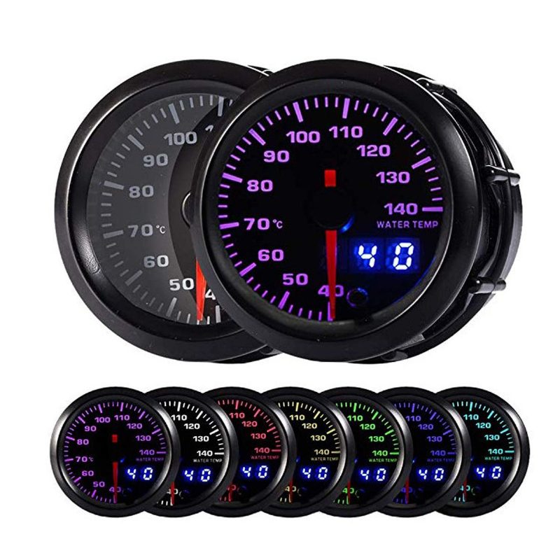 Analóg És Digitális 52 mm-es Autós Led Turbo Boost Egt Kipufogóvíz Hőmérséklet Levegő Üzemanyag Arány Mérő