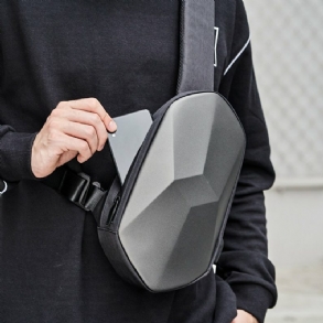 Beaborn Polyhedron Pu Hátizsák Usb Táska Vízálló Szabadidő Sport Mellkas Táskák Férfi Nőknek Utazás Kemping