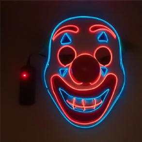 Halloween Kétszínű Izzó Bohócmaszk Teljes Arcú Bohócparti Jelmez Gonosz Hátborzongató Horror Cosplay