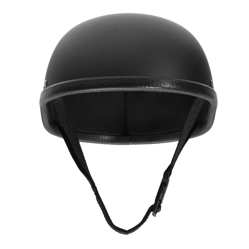 Motoros Sisak Vintage Half Face Sapka Matt Fekete