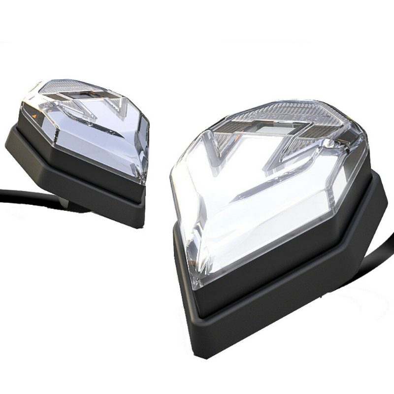 Spirit Beast Pair 12v 1.5w Vízálló Led Motorkerékpár Fordulásra Figyelmeztető Nappali Menetlámpák