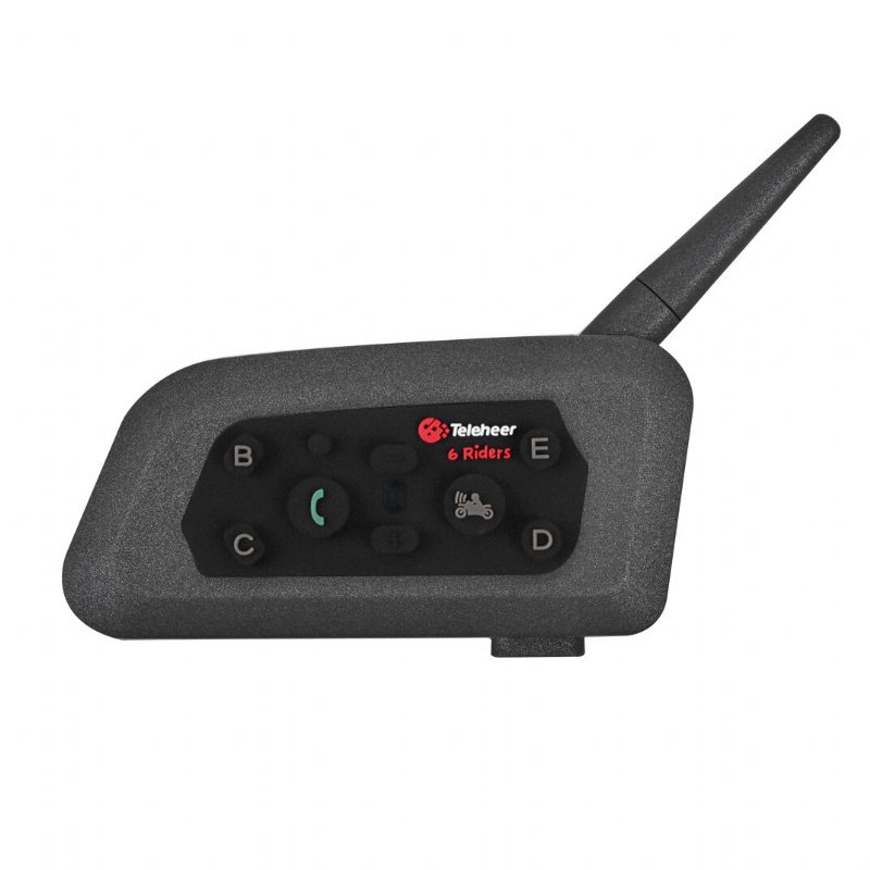 V6 1500m Motorkerékpár Bluetooth Sisak Walkie-talkie Vízálló Hangszóró Két Ember Beszélhet Egyszerre
