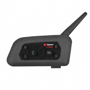 V6 1500m Motorkerékpár Bluetooth Sisak Walkie-talkie Vízálló Hangszóró Két Ember Beszélhet Egyszerre