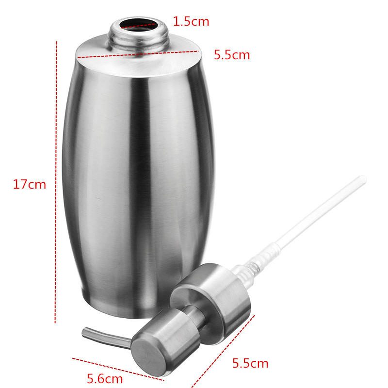 12.68 Oz/375 Ml Kézi Szappan És Lotion Pumpás Adagoló Folyékony Sampon Tartály Rozsdamentes Acél Otthoni Szállodai Konyhába Vagy Fürdőszobába