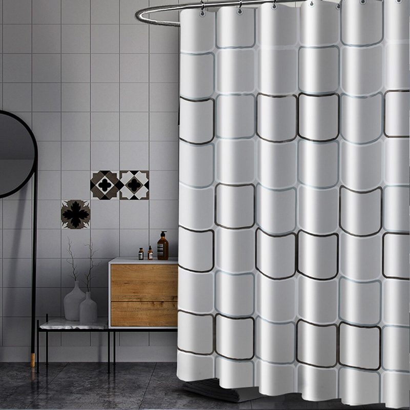 240x200cm Big Cube Zuhanyfüggöny Vízálló Penészmentes Könnyen Tisztítható