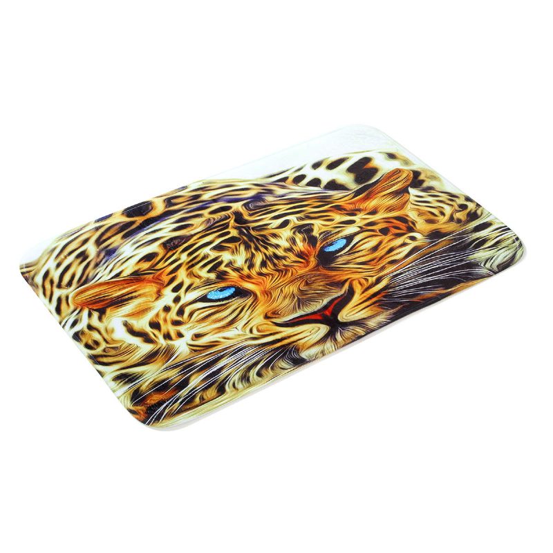 3 Db Leopard Panttern Otthoni Fürdőszobai Csúszásgátló Szőnyegpadló Szőnyeg Wc Üléshuzat Szett