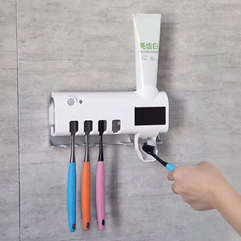 Bakeey Smart Ultraibolya Sterilizáló Fogkefe Állvány Automatikus Fogkrém Kinyomó Intelligens Otthonhoz