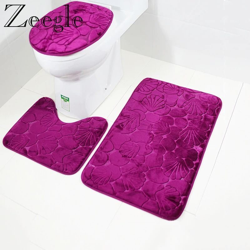 Fürdőszoba Szőnyeg Szett Csúszásgátló Wc Dekoráció