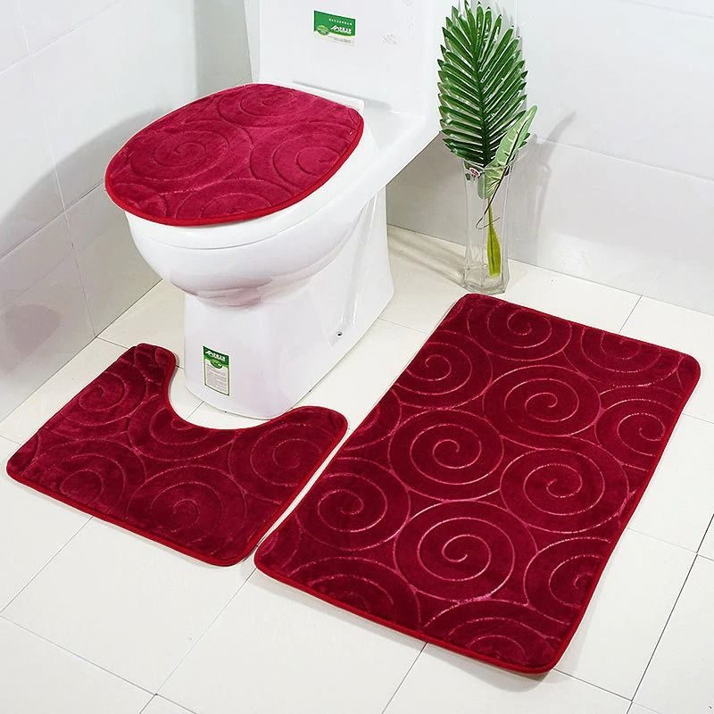 Fürdőszoba Szőnyeg Szett Csúszásgátló Wc Dekoráció